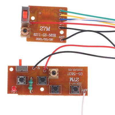 4Ch Rc Remote Control 27Mhz Circuit Pcb Transmitter And Receiver Board Parts