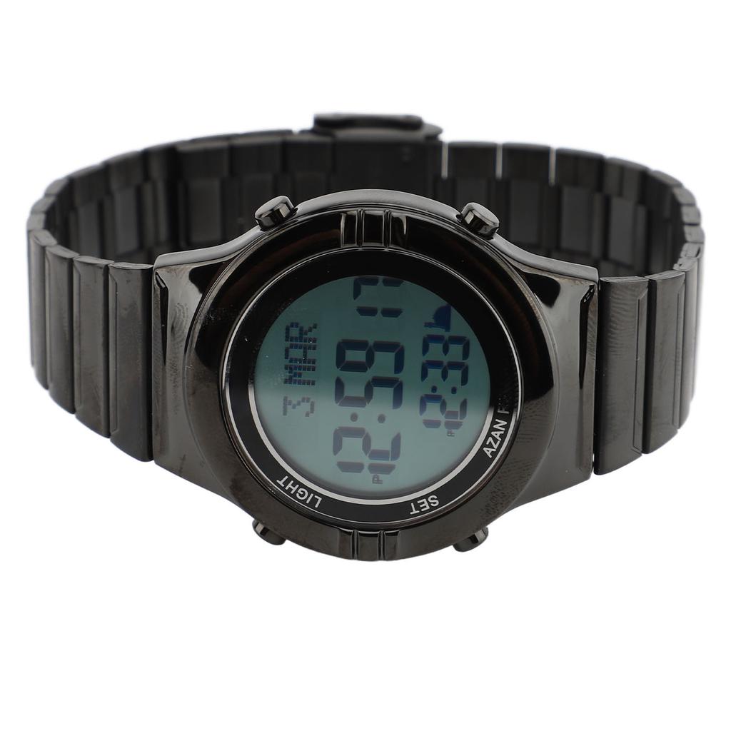 Men Multifunctional Electronic Watch Water Resistant Outdoor Sports Watch LED Digital Display Stainless Steel Wrist Watch for Men