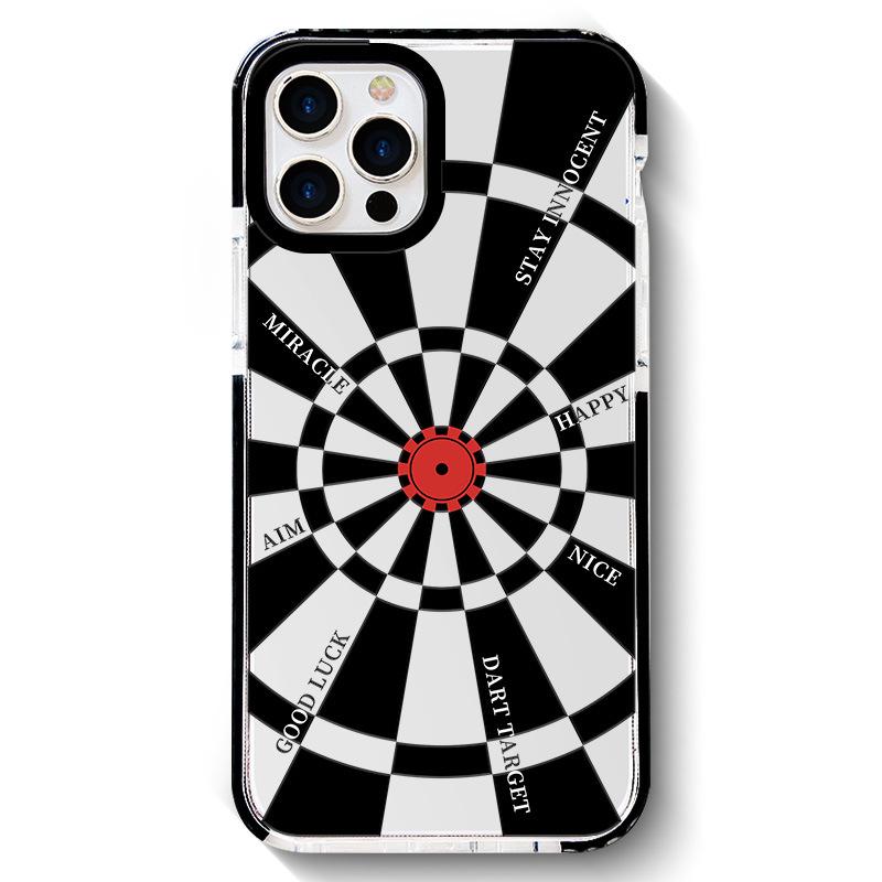 

Zhitai iPhone 16 Pro Case - Black Circle Two-Color Design for iPhone 11, 14, 14 Pro Max. iPhone 12/12 Pro