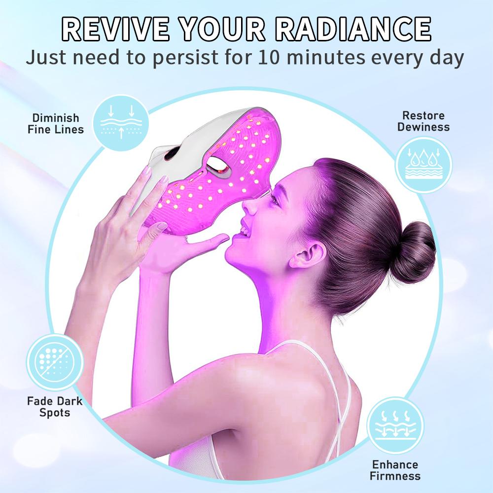7 Color LED Light Therapy Mask Wireless Rechargeable mask Anti-Aging Photon Facial Device Home Use