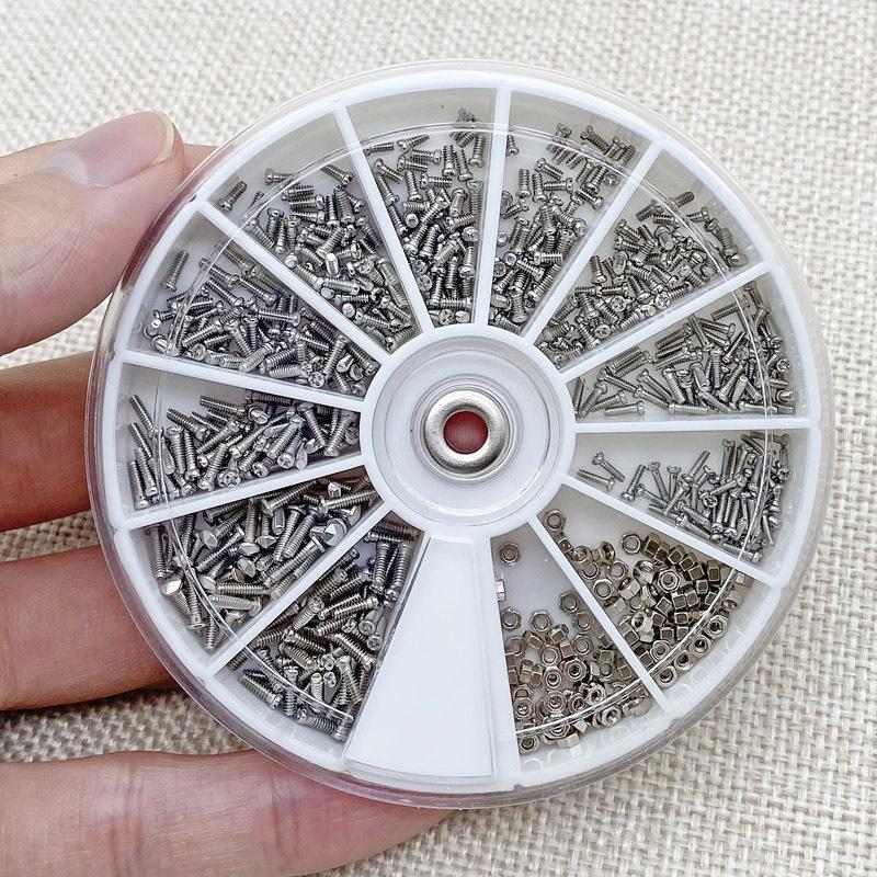 600/1200pcs Professional Eyeglass Repair Kit for Watch/Glasses Includes Screws for Frameless Legs & Sunglasses Fixing Tools