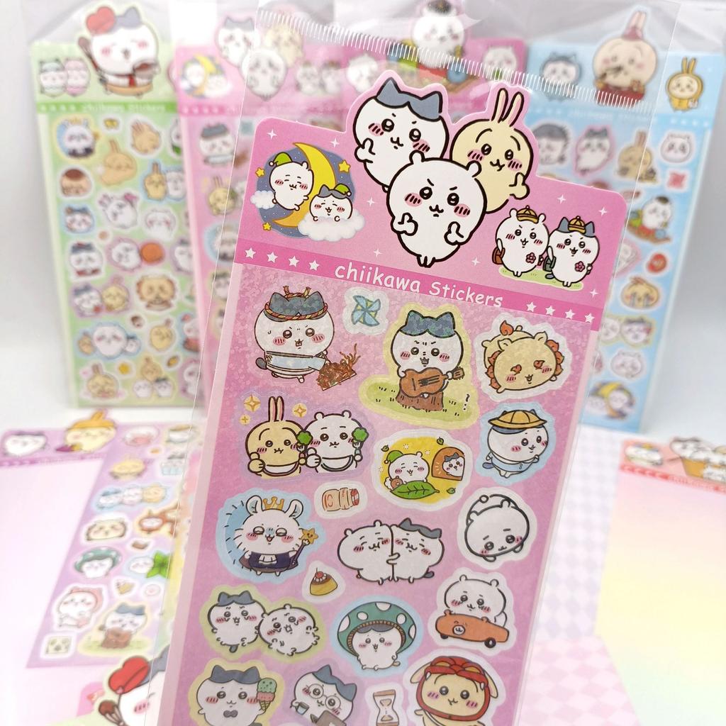 20Sheets Mix Chiikawa Anime Stickers Cartoon Hand Acount  Phone Case Laptop Water Bottle Stickers Kids Toys Gifts