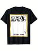 Black T-Shirt for My 16Th Birthday, Please Sign My Shirt! A Perfect Gift for Teens Celebrating Their Sixteenth Birthday, Suitable for Outdoor Wear And