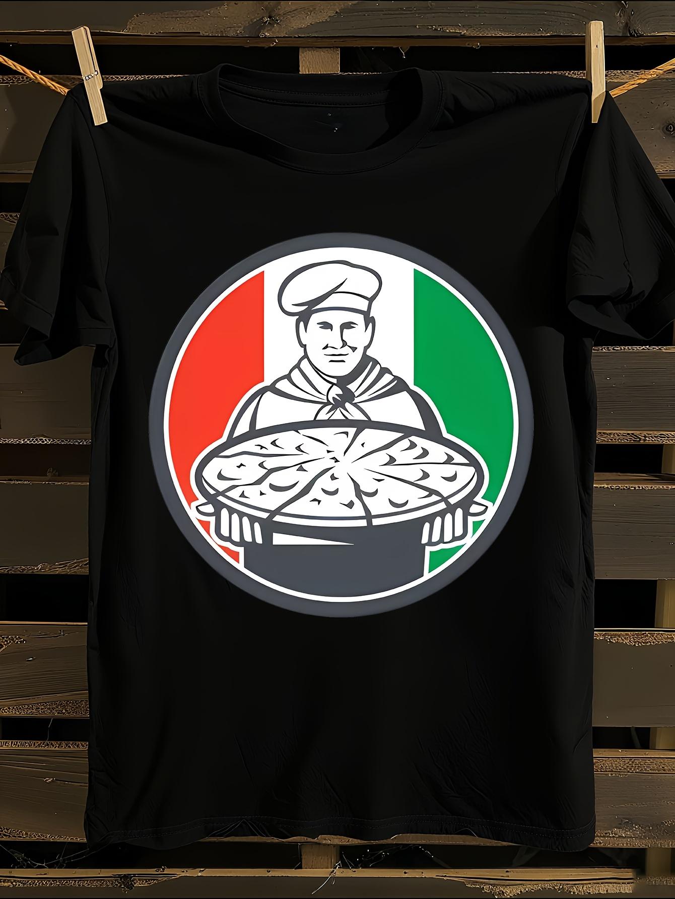 Funny Italian Chef Pizza Party Tshirt S