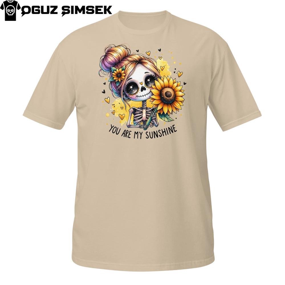 

Ты моё солнышко Футболка с девочкой-скелетом | Милый готический пастельный графический подсолнух XL