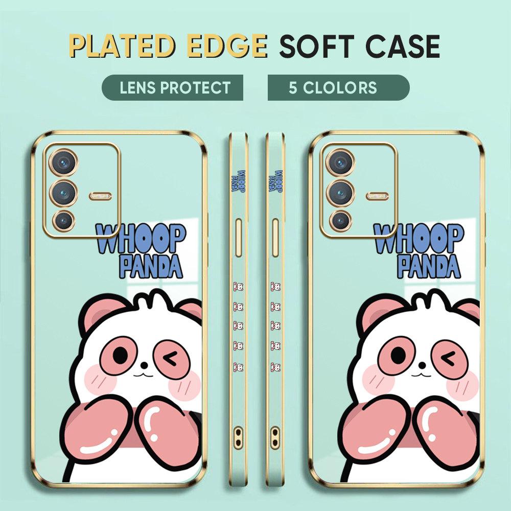 For Honor 90 70 50 X7a X9a P30 Pro P40 Lite Infinix Hot 40i 30i Vivo Y22 Y18 V30 Pro V40 Cartoon Cute Panda Soft Plated TPU Phone Case
