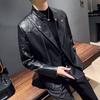 Neue Herren Motorrad Leder PU Leder lose Jacke schwarze Jacke Herbst Winter Pu Faux Herren Lederjacken