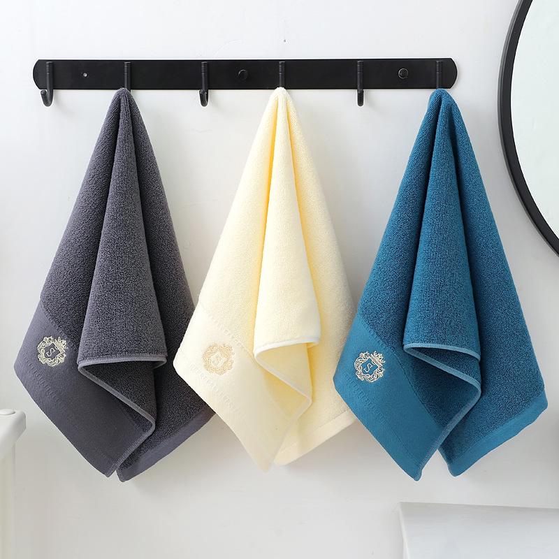 Embroidered Pure Cotton Face Towel – Thick, Absorbent, Gift-Ready
