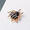 Vintage Enamel Beetle Brooches Women Men's Creative Bugs Pins Fashion Crystal Insect Badges Gift