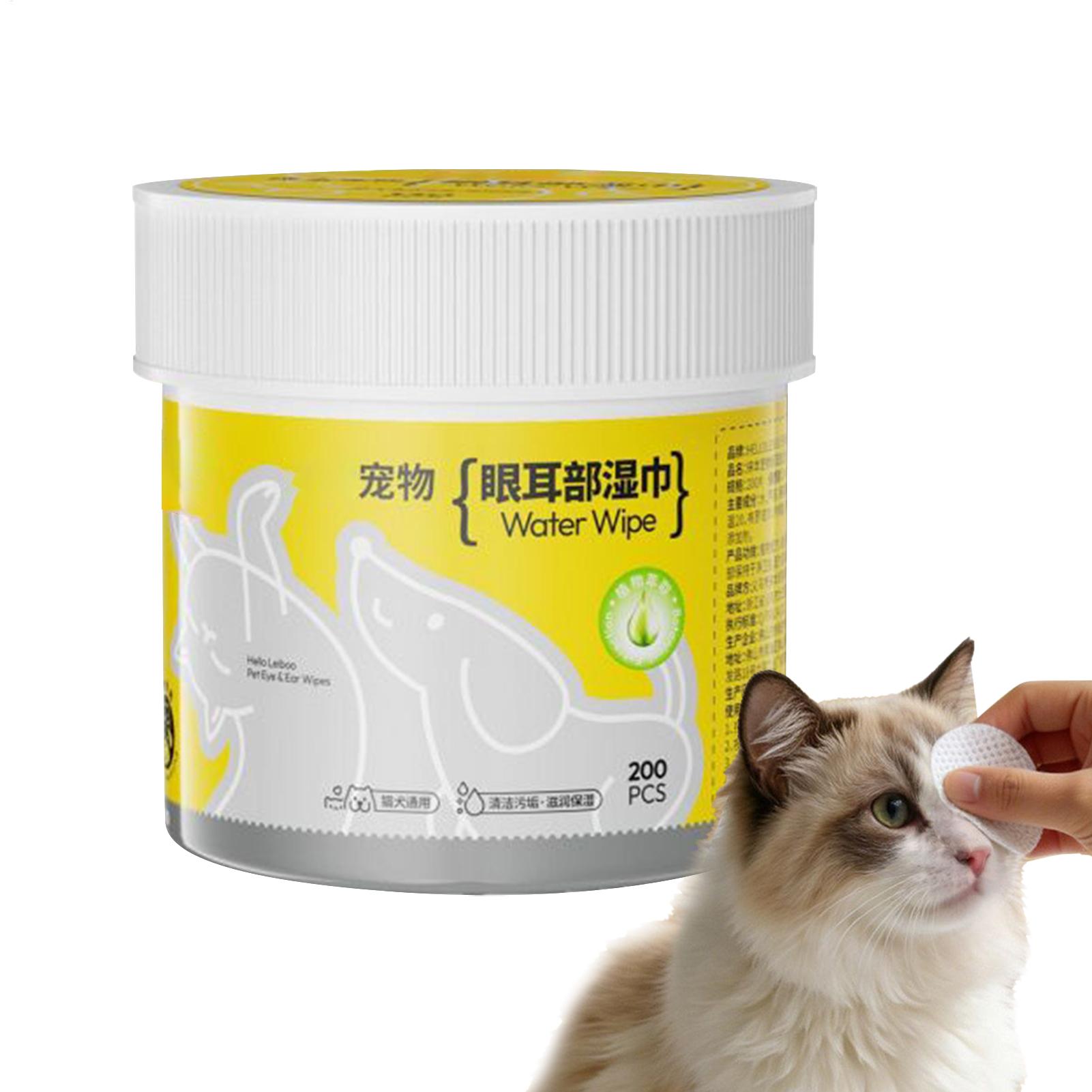 

Dog Ear Wipes 200 Pieces Wet Moisturizing Pads Dog Wet Wipes for Cats Puppies Kittens Home Travel Walking Indoors Outdoors CN