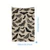 Cozy Flannel Halloween Throw Blanket - Spooky Bat Design In Black & Brown, Soft & Warm for Couch, Bed, And Sofa Decor, Perfect