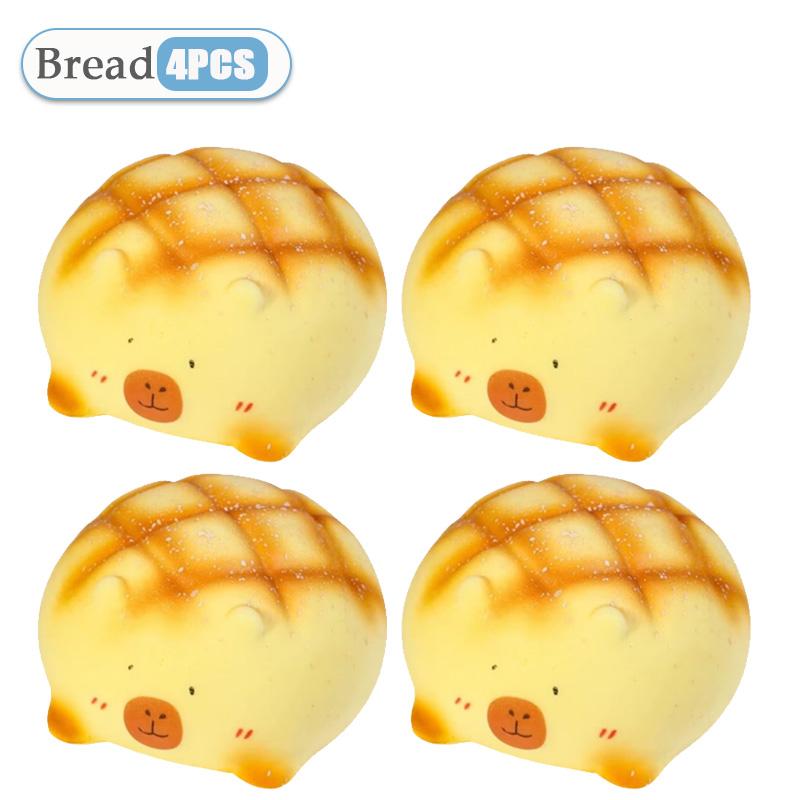 1-20PCS Birthday Gift Cartoon Bread Bear Slow Rebound Doll Creative Squeeze Decompression Toy Table Ornament Squishy Slow Rising