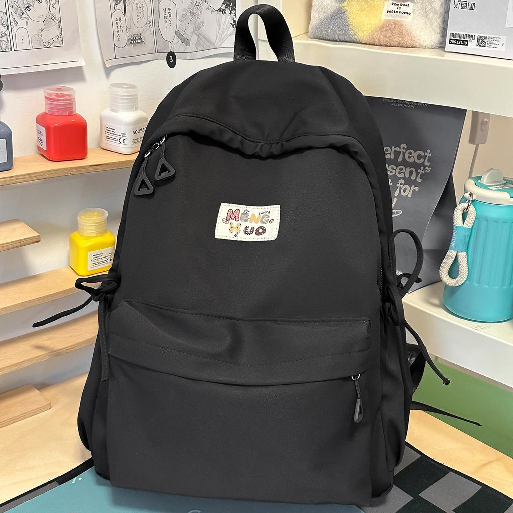 Schoolbag soft solid color soft waxy student small schoolbag girl daily class weekend girlfriend travel backpack