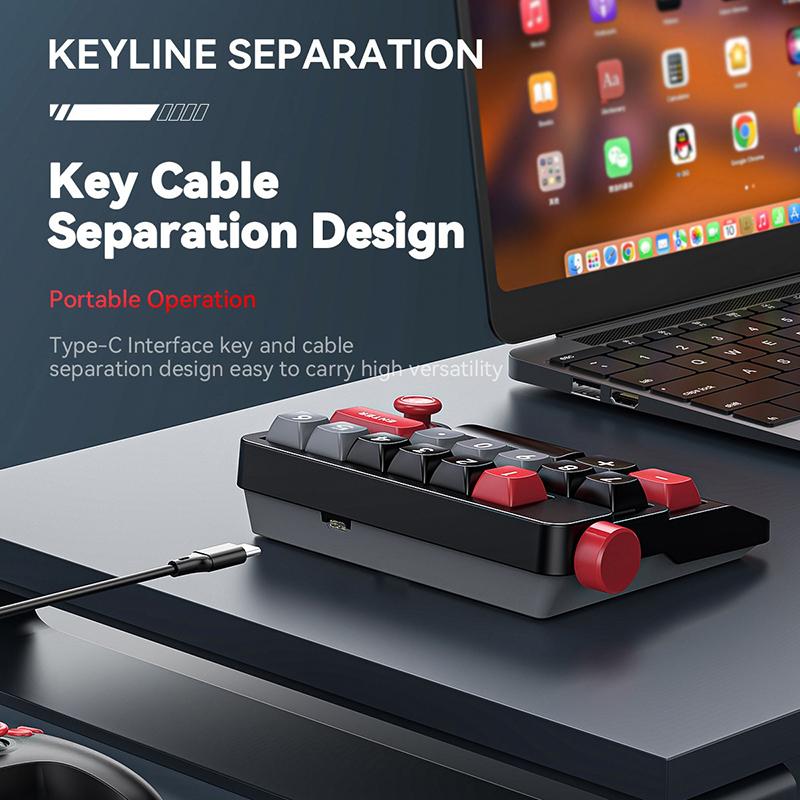 Mechanical Keypad 19 Key Macro Programmable Fully Hot Swappable Mechanical Switch 12 Color Rgb Light Gaming Mini Keyboard