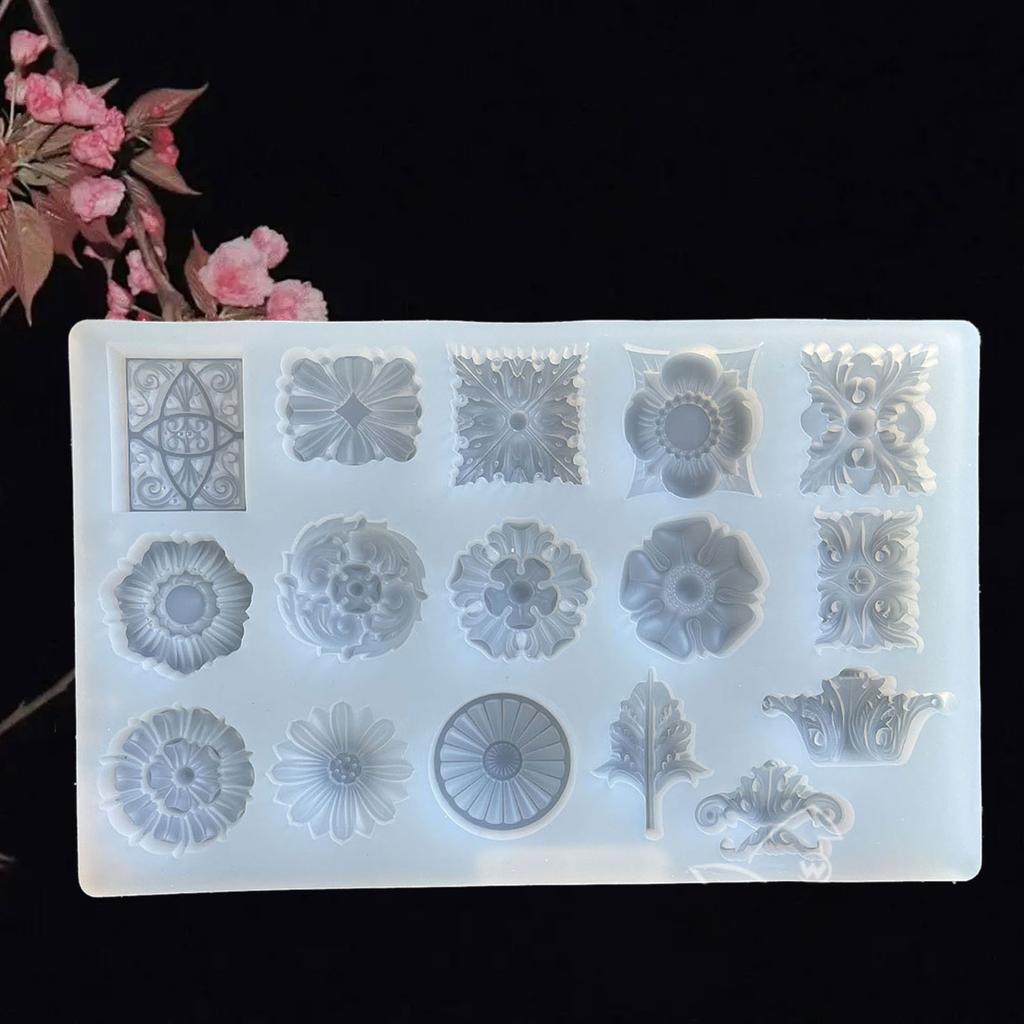Various Embossed Flower Pattern Ornaments Silicone Mold Epoxy Resin Casting Jewelry Tool Making Diy Craft Home Decor