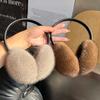 New Winter Luxury Women Warm Real Natural Mink Fur Earmuff Outdoor Fashion Mink Fur Earmuffs Girl Winter Ear Protection