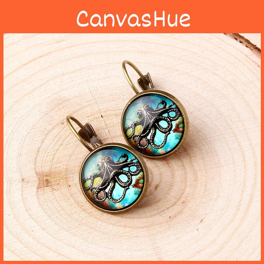 Ocean Resin Octopus Earrings With Gold Plating For Women Birthdays Holidays And