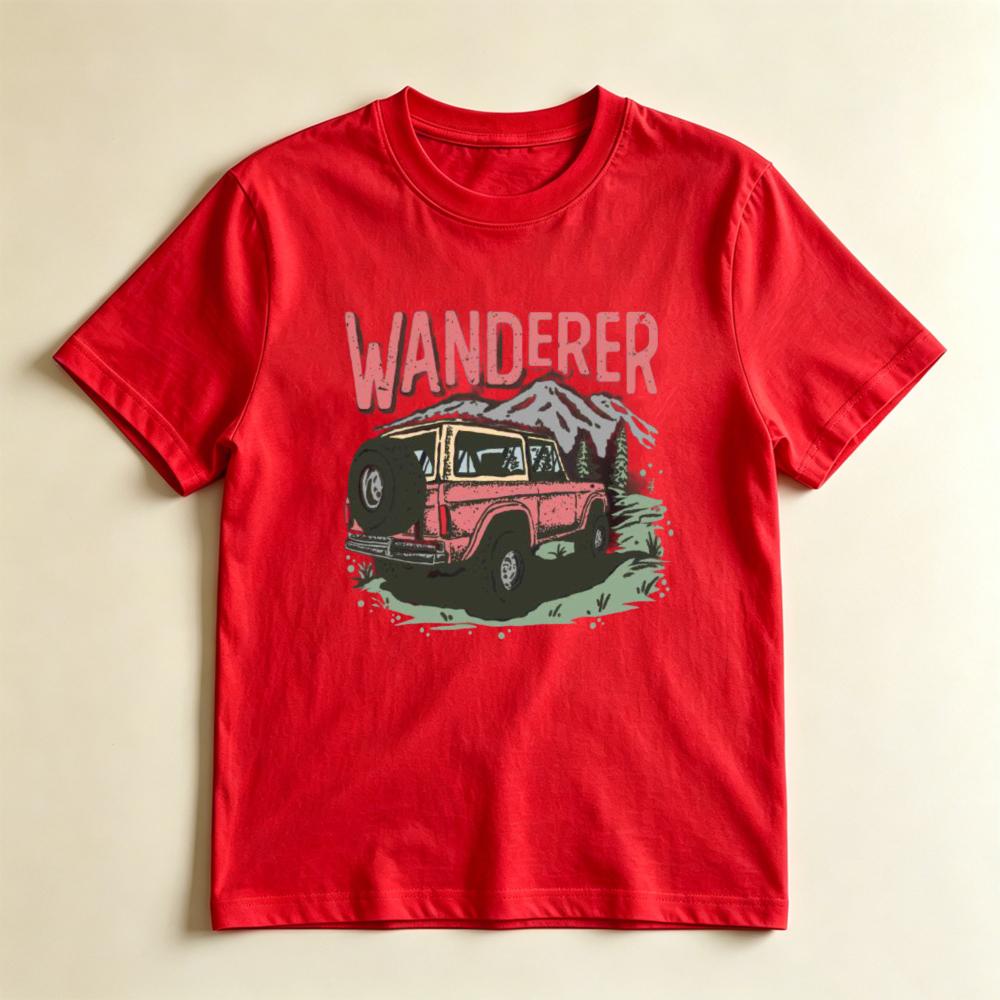 Wanderer Retro Mountain OffRoad Suv Adventure Casual Graphic TShirt Adventure Lover Wanderlust Gift Tshirt Unisex Unisex Cotton T
