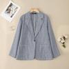 ZANZEA Women Turn Down Collar Casual Long Sleeve Stripe Thin Cardigan Tops