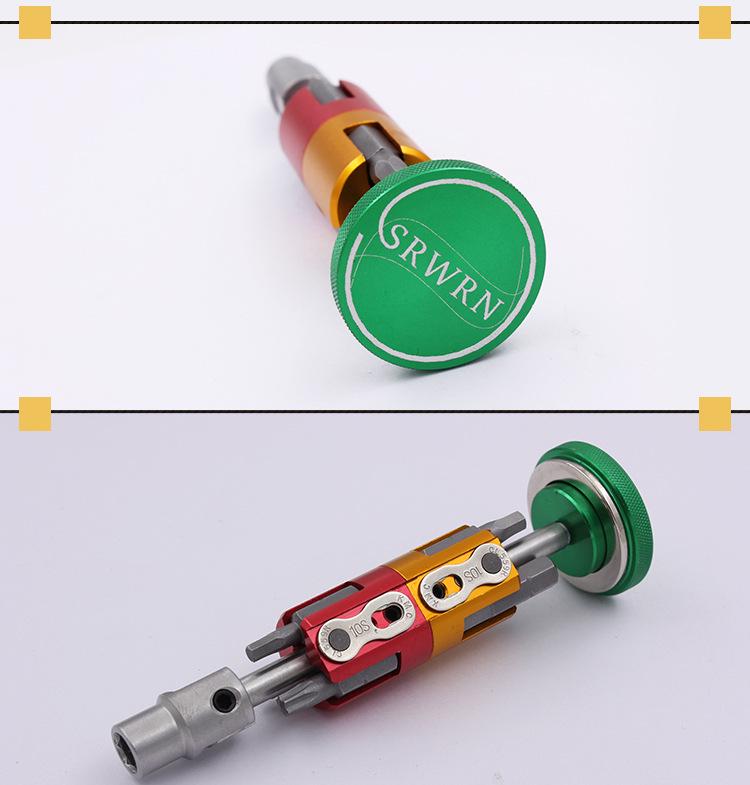 Oyuk Şaft ve T25 Altıgen Anahtar ile Kompakt Bisiklet Çok Amaçlı Aleti