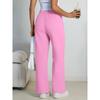 Gerade Weiter Bein Lockere Hose Damen Mode Frühling Sommer Baggy Jogginghose Hohe Taille Lässig Straßenhosen Schicke Hosen