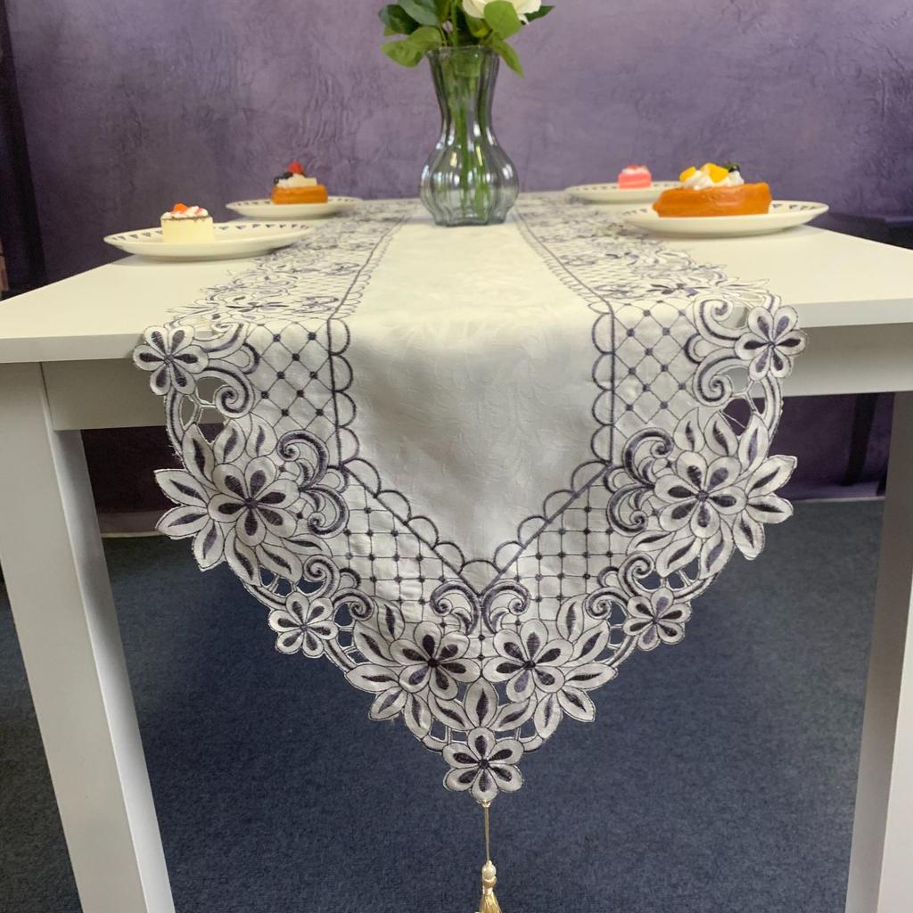 European Table Flag, Simple And Fashionable Style Table Cloth Embroidery Hollow Home Decoration Fringed Table Flag