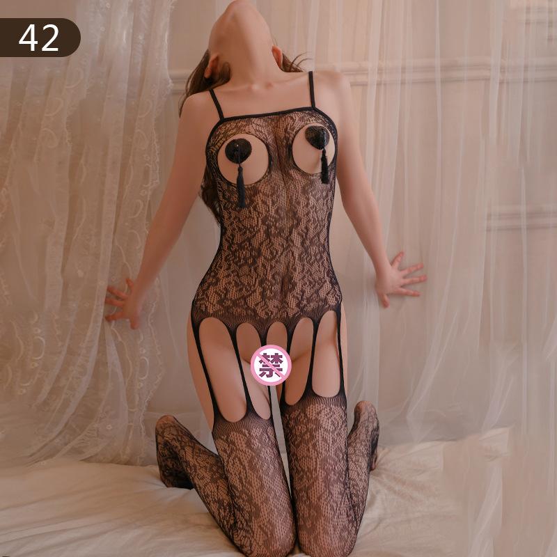 Sex Underwear Sexy Women's Passion Suit Transparent Sexy Temptation Open Net Socks One Piece