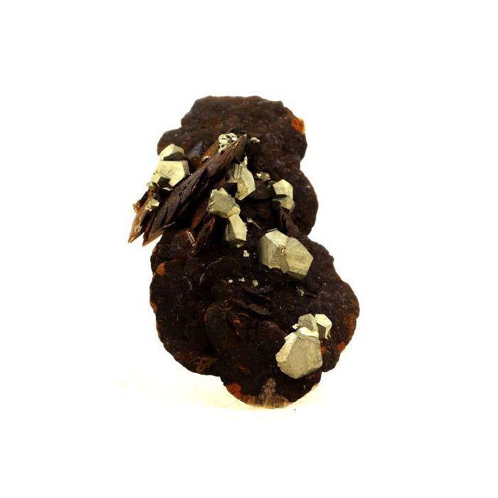 Pierres et Minéraux. Siderite, Pyrite. 63.0 ct. Saint-Pierre-de-Mésage, Vizille, France..