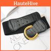 Smooth Buckle Ushaped Black Belt Womens Coat Dress Versatile Decoration