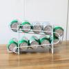 Iron Double-layer Cola Storage Rack Kitchen Soda Can Rolling Shelf Beer And Cola Sorting And Storage Rack Desktop Soda Can Rack