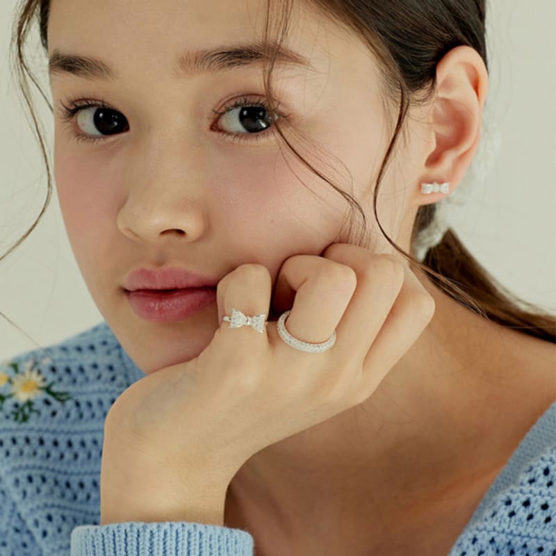 murmur [925silver]Twinkle pave cubic ring