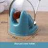 Multi-function Pot Lid Holder Kitchen Storage Rack Plastic Spoon Rest Desktop Kitchen Tools Organizer Pan Cover Holder Storage
