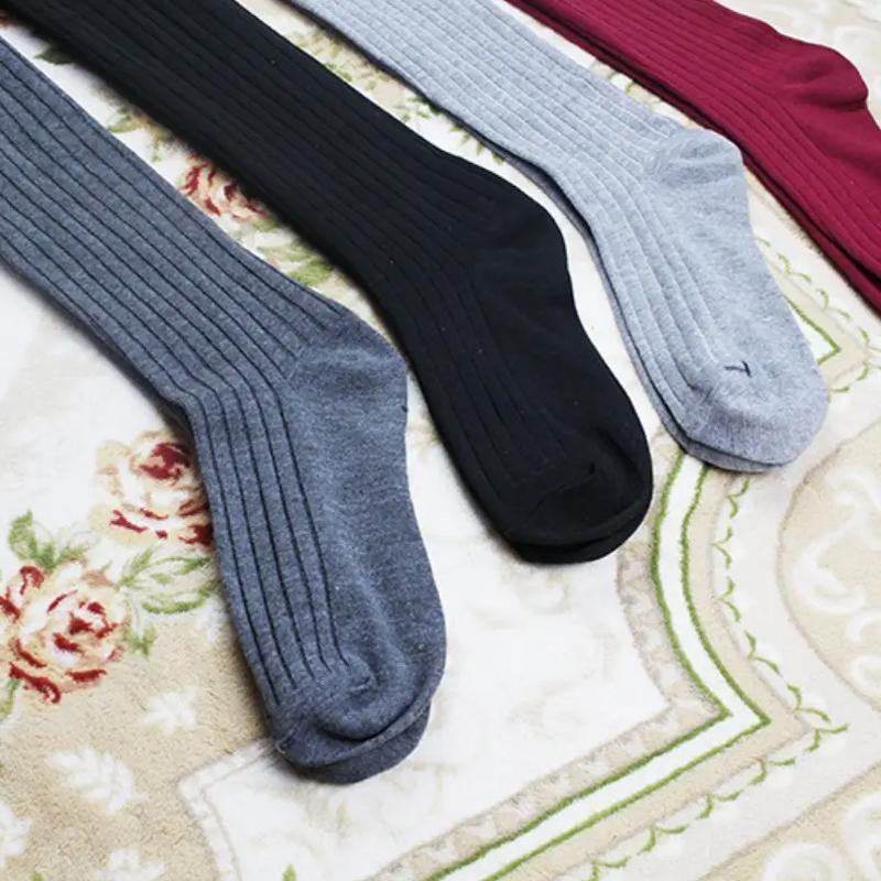 1 Pair Thigh Socks Playful One Size Warmth Knit Socks Minimalist Style High Stretch Versatile Multiple Colors