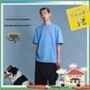 Li Ning X Taka Sha Collaboration Letter Print Breathable Versatile Short Sleeve T-Shirt Unisex Tops Harmonious-Blue AHSV807-1