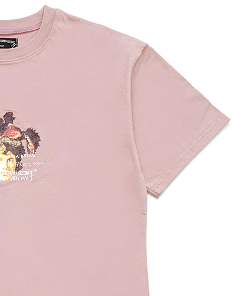 Aimnaseohyumeonbiing The Drink Takes You T-Shirt - Pink