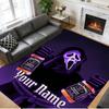 Crystal Velvet Rug Custom Name Text, Soft Non Slip Floor Mat Home DecorScream Ghostface