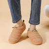 Fashion 2025 Winter Warm Shoes For Woman Men Soft Plush Anti-slip Couples Indoor Home Floor Slippers Solid Color Mum Dad Footwear