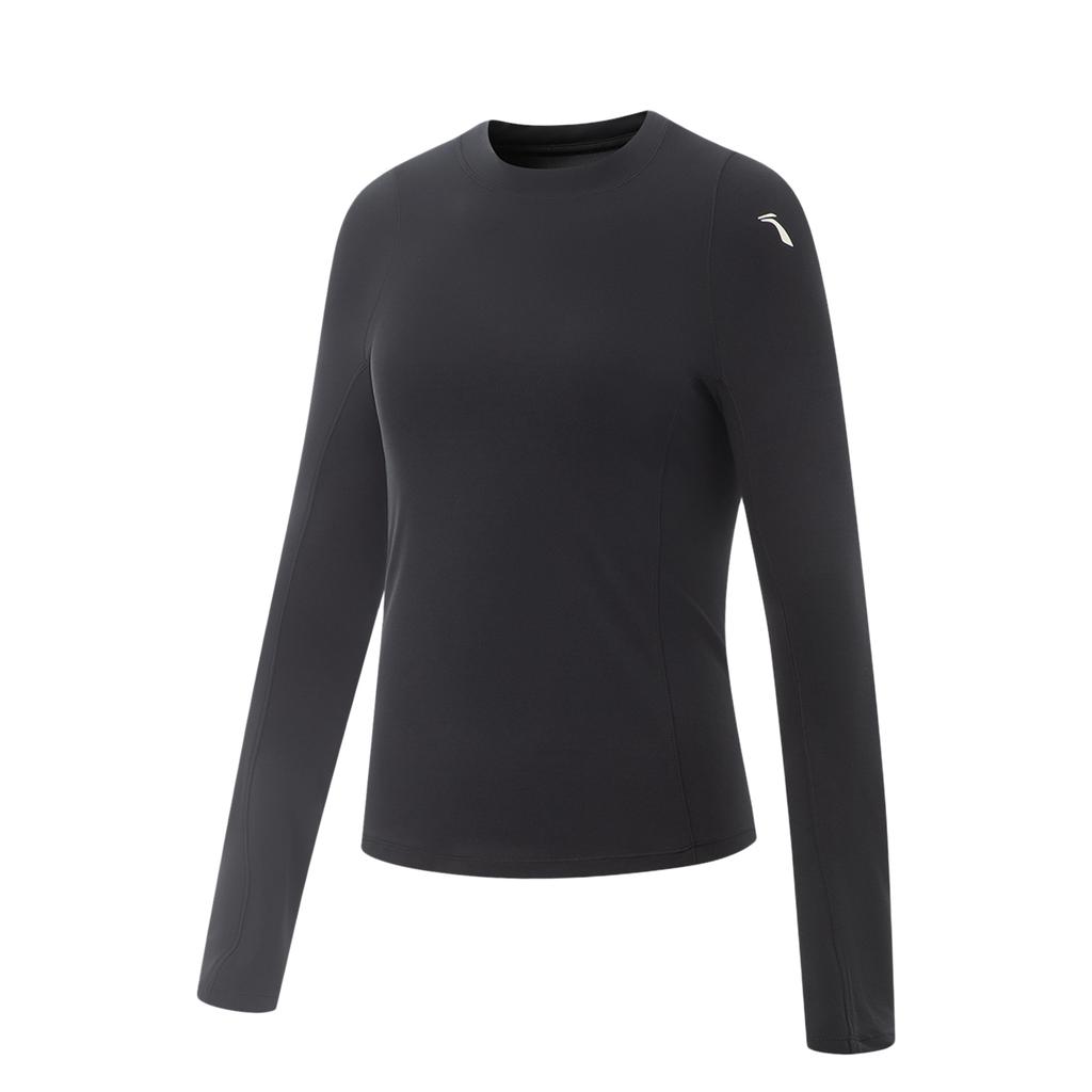 Li-Ning Comfortable Simple Versatile Solid Color Breathable Sports Long Sleeve T-Shirt Women Tops ATLV228-5