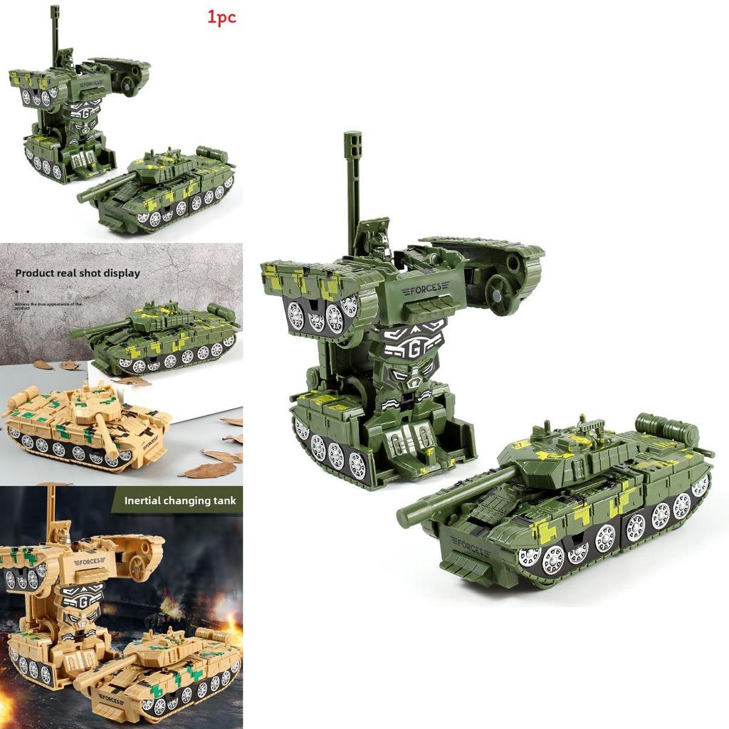 Childrens Toy Tank Inertia Deformation Model With Onebutton Transformation For Education Play