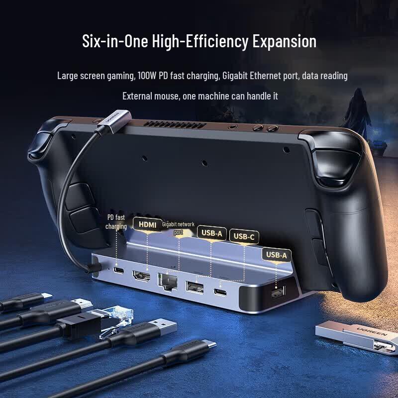 UGREEN 6-in-1 Type-C Desktop Stand & Gaming Dock CN plug (adapter included)