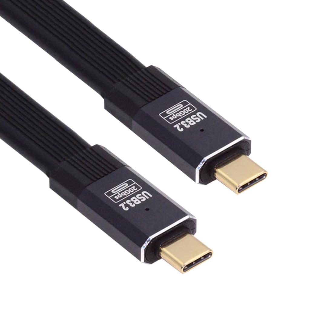 Cablecc 20Gbps USB4 Plochý Tenký FPC 20cm Kabel, Kabel, 100W, 8K@60Hz, 5K@60Hz, USB4.0, Thunderbolt3/4,