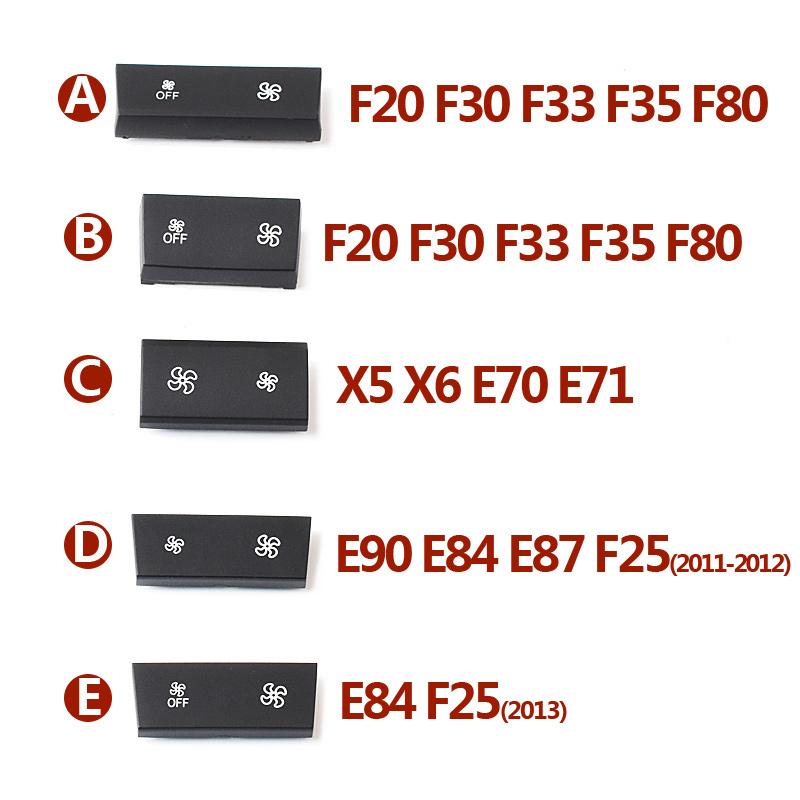 Dashboard AC Climate Ventilation Volume Button Caps For BMW 1 2 3 4 X1 X3 X5 X6 Series F20 F30 F35 F80 F25 F26 E70 E84 E90