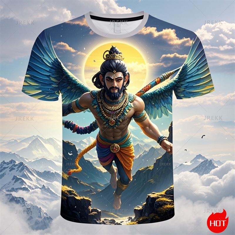

Harajuku 3D Printing индуистская мифологическая фигура Хануман футболка для мужчин и детей мода смешные короткие рукава крутые уличные топы 6XL