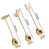 Cute Dessert Stainless Steel Cat Home Fish Stirring Tool Coffee Accessories Milk Spoon Teaspoon