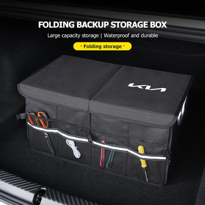 Auto Kofferraum Aufbewahrungsbox Große Kapazität Organizer Faltbare Werkzeugtasche Für KIA Stinger Optima Cerato Soul Venga Forte Spectra Sedona