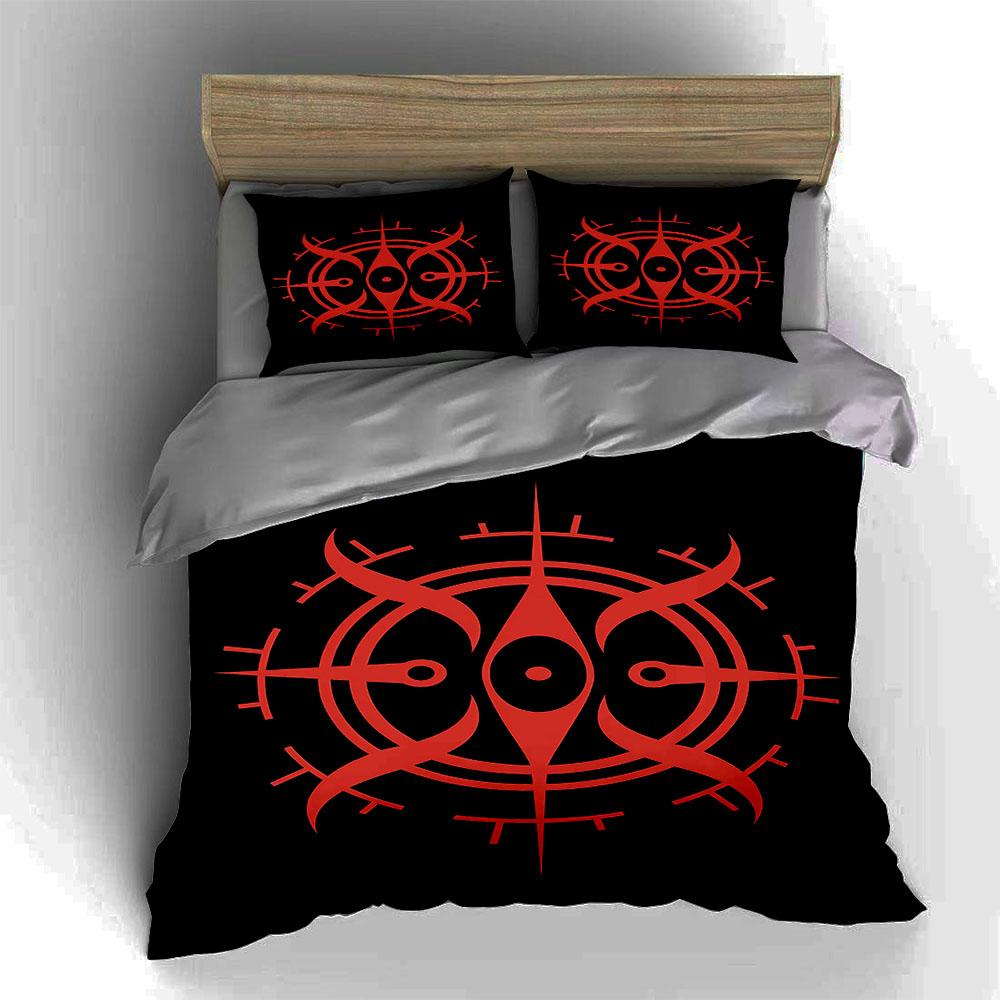 Red, Geometric, Symmetrical. Bedding Duvet Cover Sets Duvet Covers Pillowcases Gifts (1 * Duvet Cover 2 * Pillowcases, Without Duvet Insert)