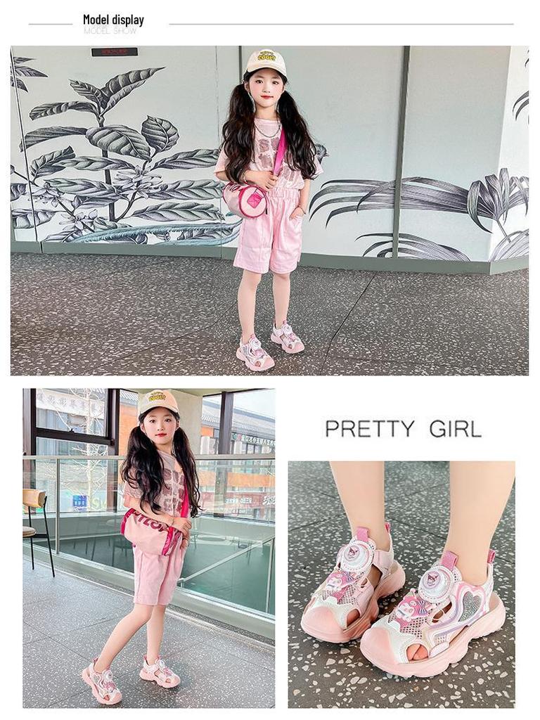 Baby Mädchen Strass-Turban-Sandalen - 2025 Sommer Funktionale Strandschuhe