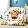 Sunflower And Beef Customize Your Name Blanket Used For Chair Office Sofa Bed Camping Soft And Warm Giving Friends And Relatives Birthday Graduation
