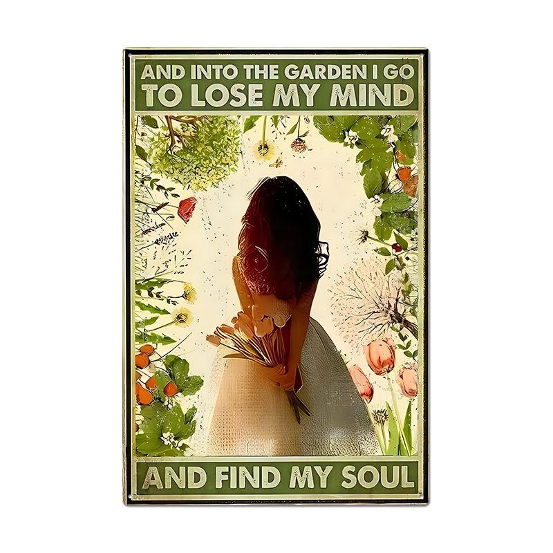 

20СМХ30СМ Ретро Цветочные Фигуры Железная Картина Сад Пастораль Балкон Открытый Ландшафтный Дизайн Стена Старое Украшение Подвеска