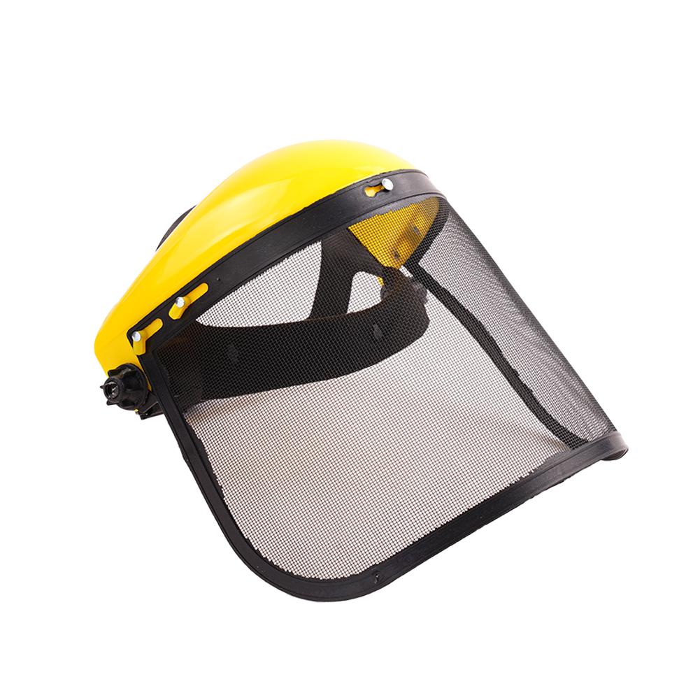 Safety Mask Face Shield with Mesh Visor Protective Mesh Full Face Chainsaw Helmet Hat for Trimmer Gardening Weed Wacker Protect